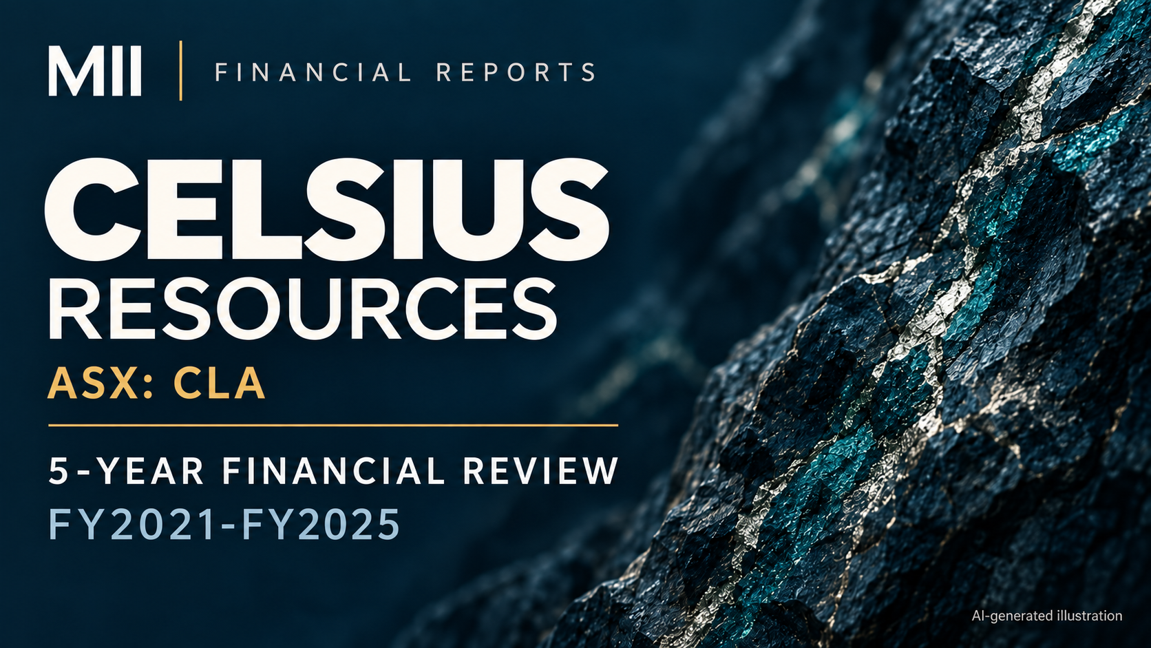 Celsius Resources Limited (ASX: CLA) financial review, FY2021-FY2025 — AI-generated illustration
