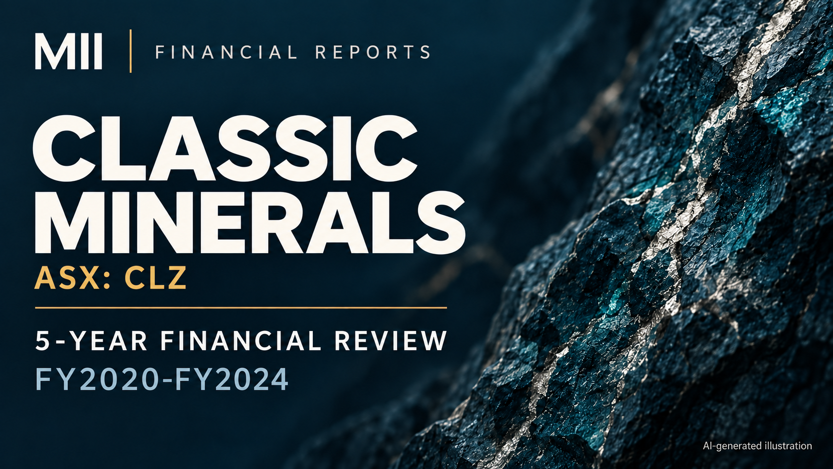 Classic Minerals Ltd (ASX: CLZ) financial review, FY2020-FY2024 — AI-generated illustration