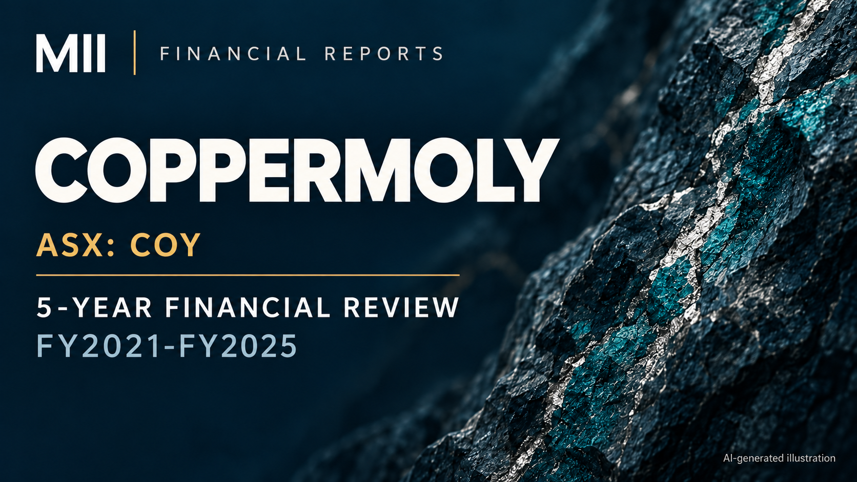 Coppermoly Limited (ASX: COY) financial review, FY2021-FY2025 — AI-generated illustration