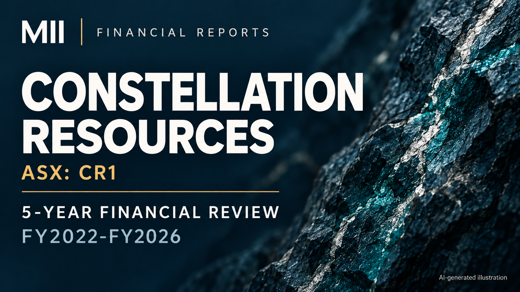 Constellation Resources Limited (ASX: CR1) financial review, FY2022-FY2026 — AI-generated illustration