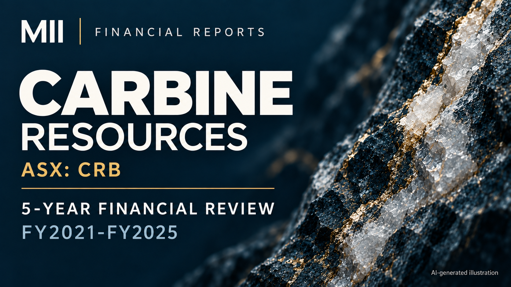 Carbine Resources Limited (ASX: CRB) financial review, FY2021-FY2025 — AI-generated illustration