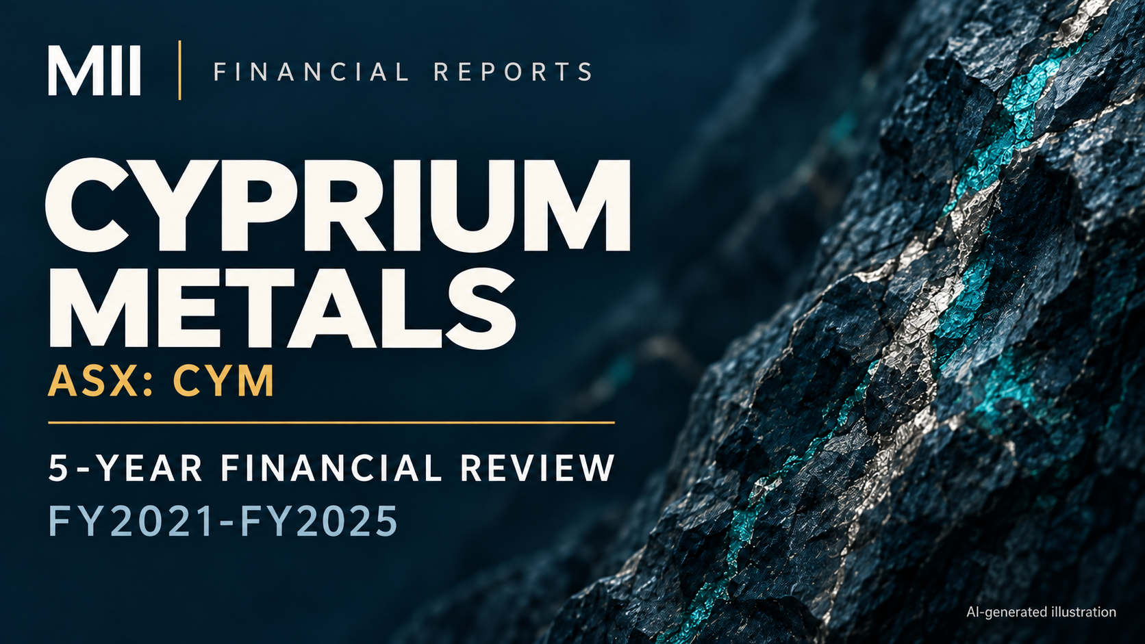 Cyprium Metals Limited (ASX: CYM) financial review, FY2021-FY2025 — AI-generated illustration