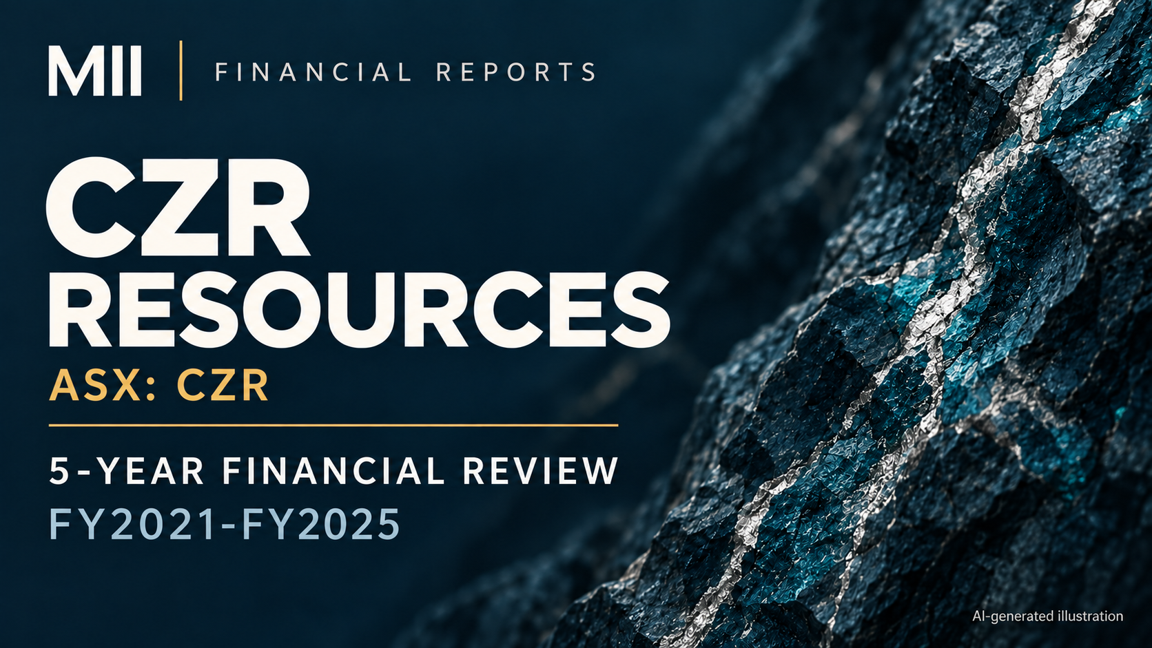 CZR Resources Ltd (ASX: CZR) financial review, FY2021-FY2025 — AI-generated illustration