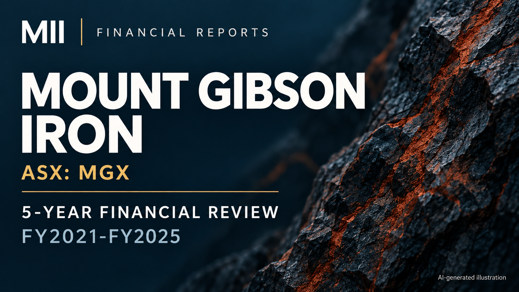 Mount Gibson Iron Limited (ASX: MGX) financial review, FY2021-FY2025 — AI-generated illustration
