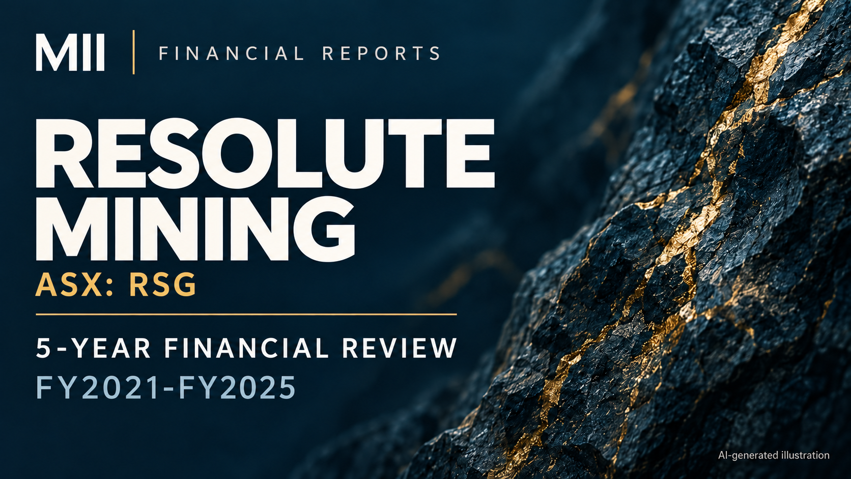 Resolute Mining Limited (ASX: RSG) financial review, FY2021-FY2025 — AI-generated illustration