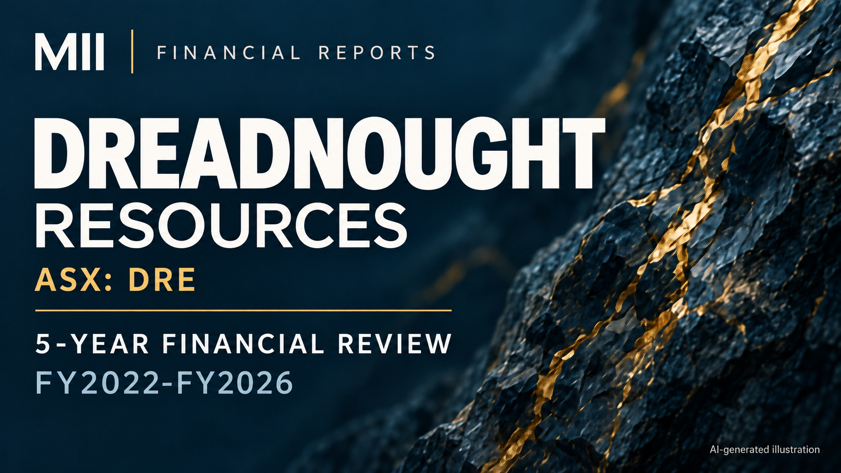 Dreadnought Resources Ltd (ASX: DRE) financial review, FY2022-FY2026 — AI-generated illustration