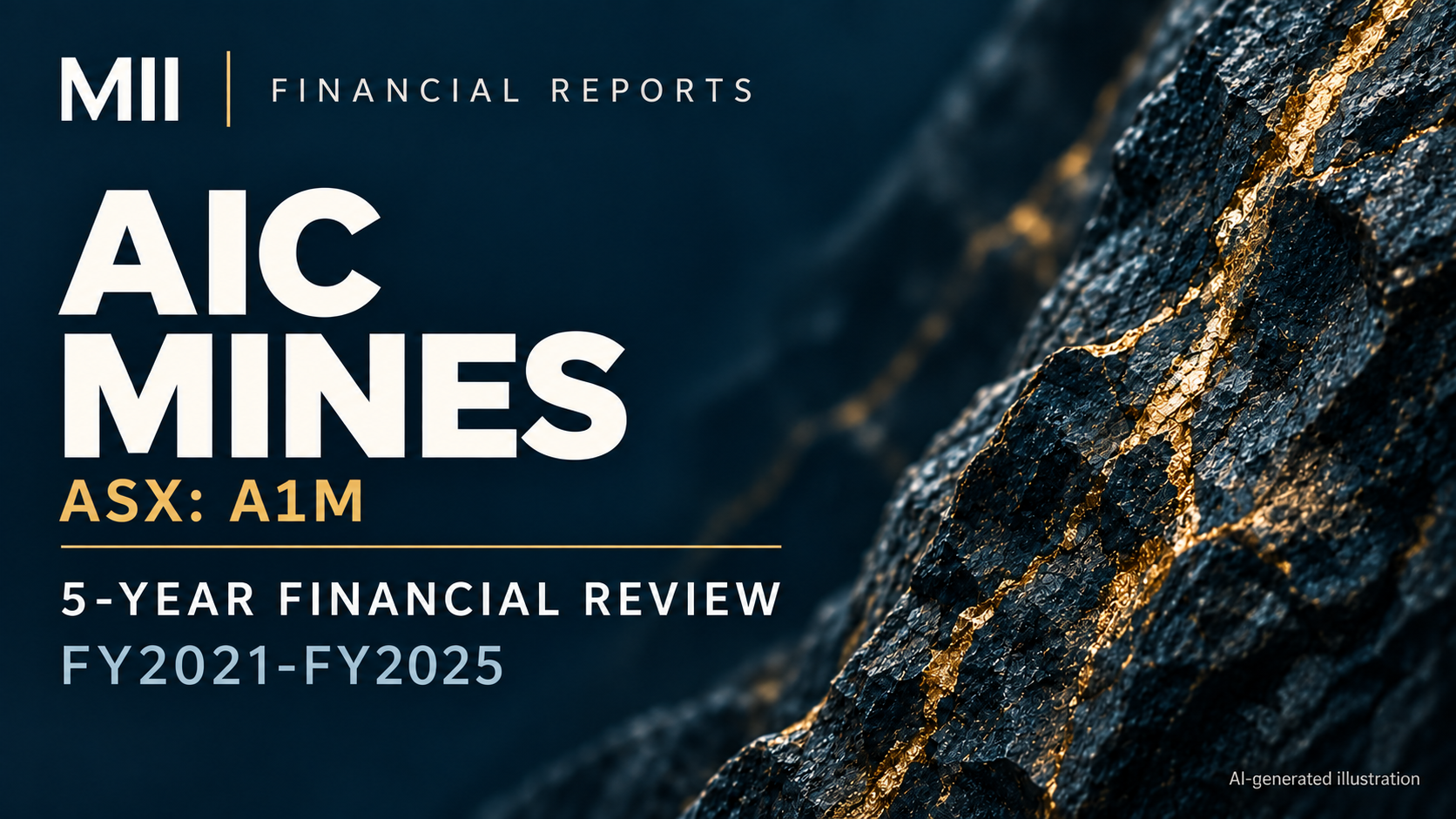 AIC Mines Limited (ASX: A1M) financial review, FY2021-FY2025 — AI-generated illustration