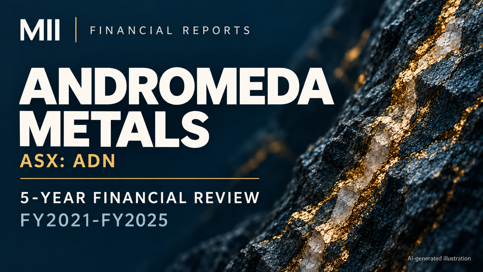 Andromeda Metals Limited (ASX: ADN) financial review, FY2021-FY2025 — AI-generated illustration