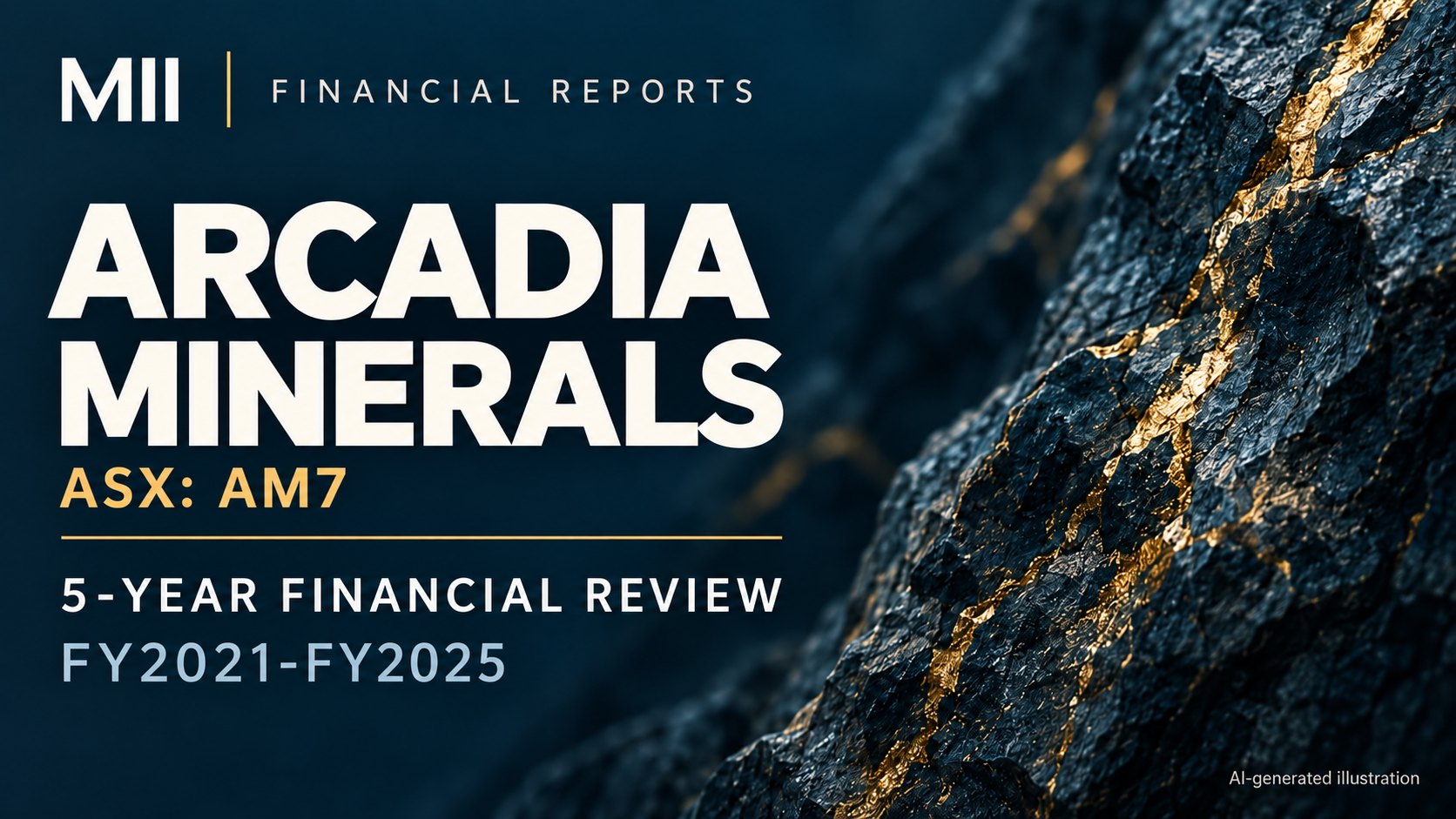 Arcadia Minerals Limited (ASX: AM7) financial review, FY2021-FY2025 — AI-generated illustration