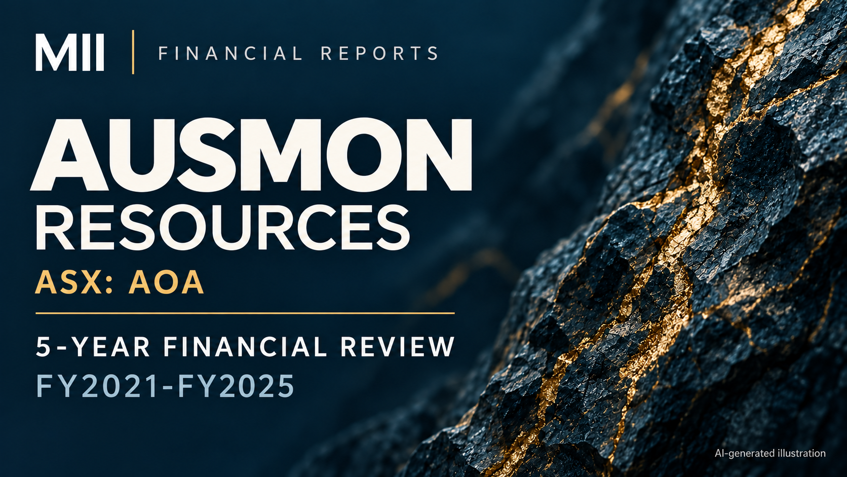 Ausmon Resources Limited (ASX: AOA) financial review, FY2021-FY2025 — AI-generated illustration