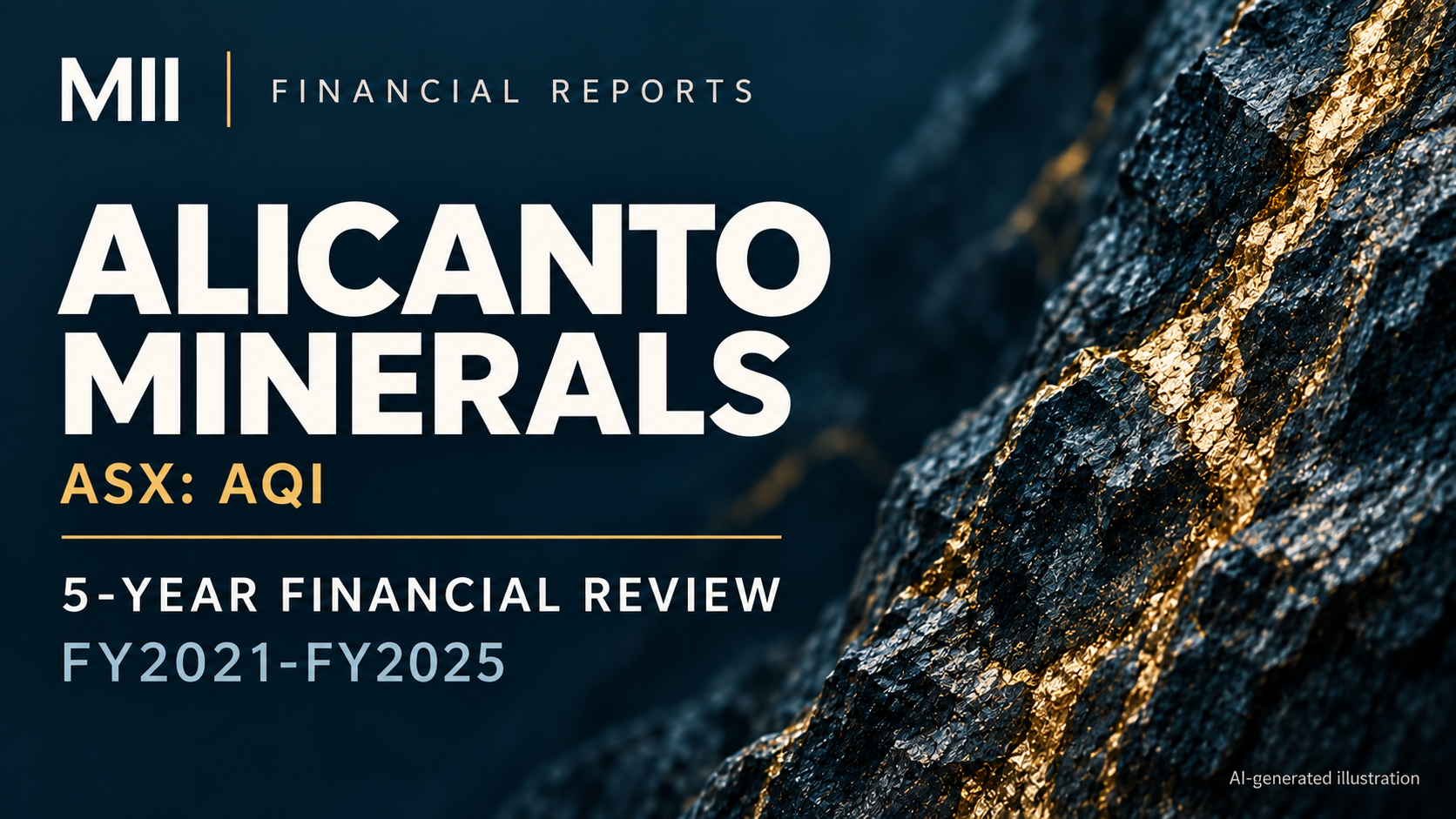 Alicanto Minerals Limited (ASX: AQI) financial review, FY2021-FY2025 — AI-generated illustration