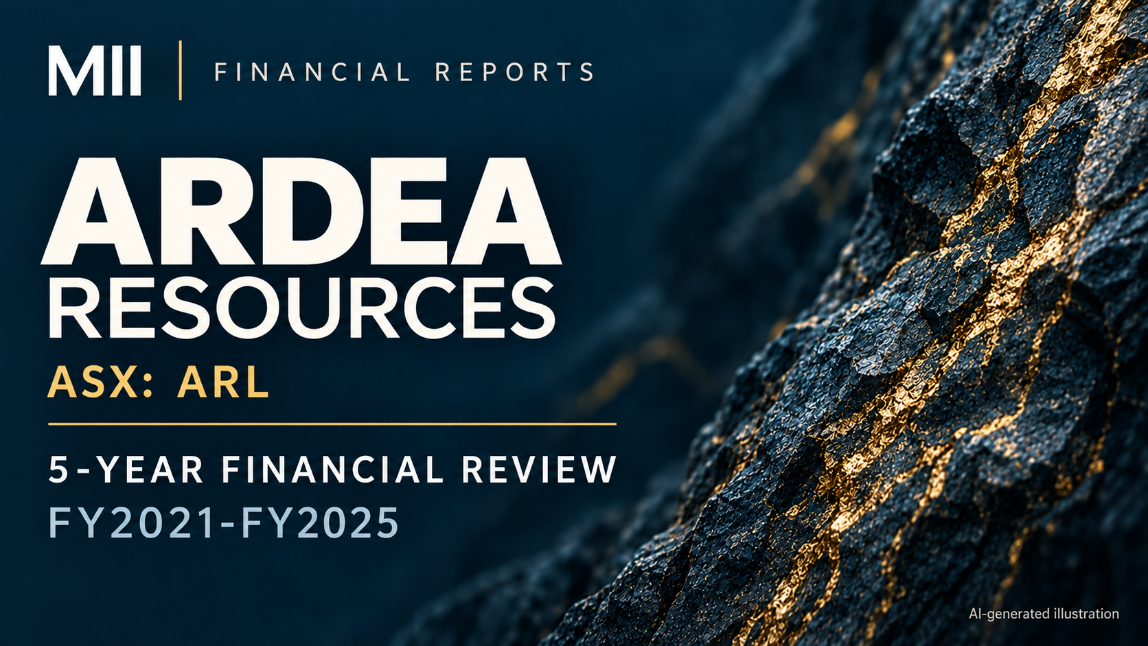 Ardea Resources Limited (ASX: ARL) financial review, FY2021-FY2025 — AI-generated illustration
