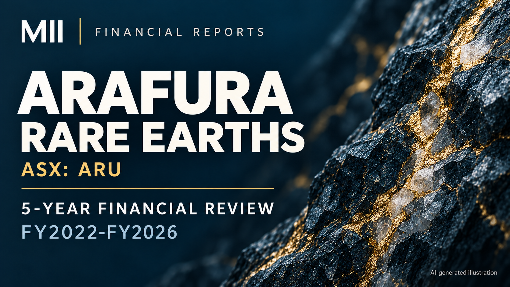 Arafura Rare Earths Limited (ASX: ARU) financial review, FY2022-FY2026 — AI-generated illustration