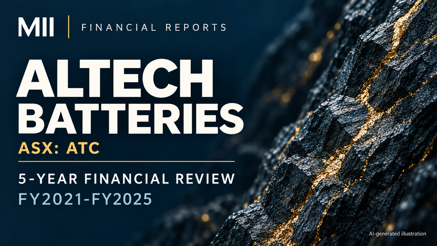 Altech Batteries Ltd (ASX: ATC) financial review, FY2021-FY2025 — AI-generated illustration