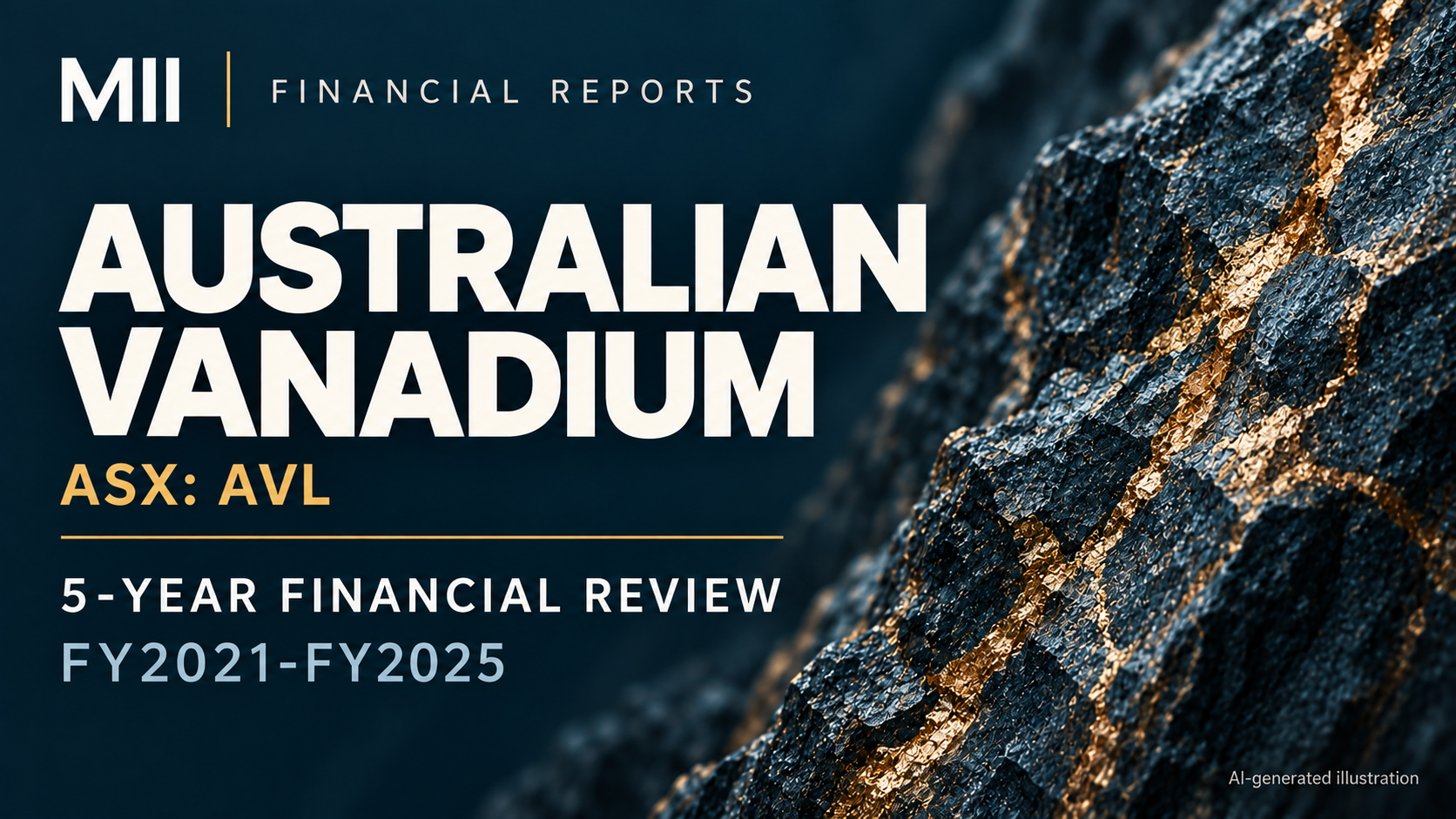 Australian Vanadium Limited (ASX: AVL) financial review, FY2021-FY2025 — AI-generated illustration