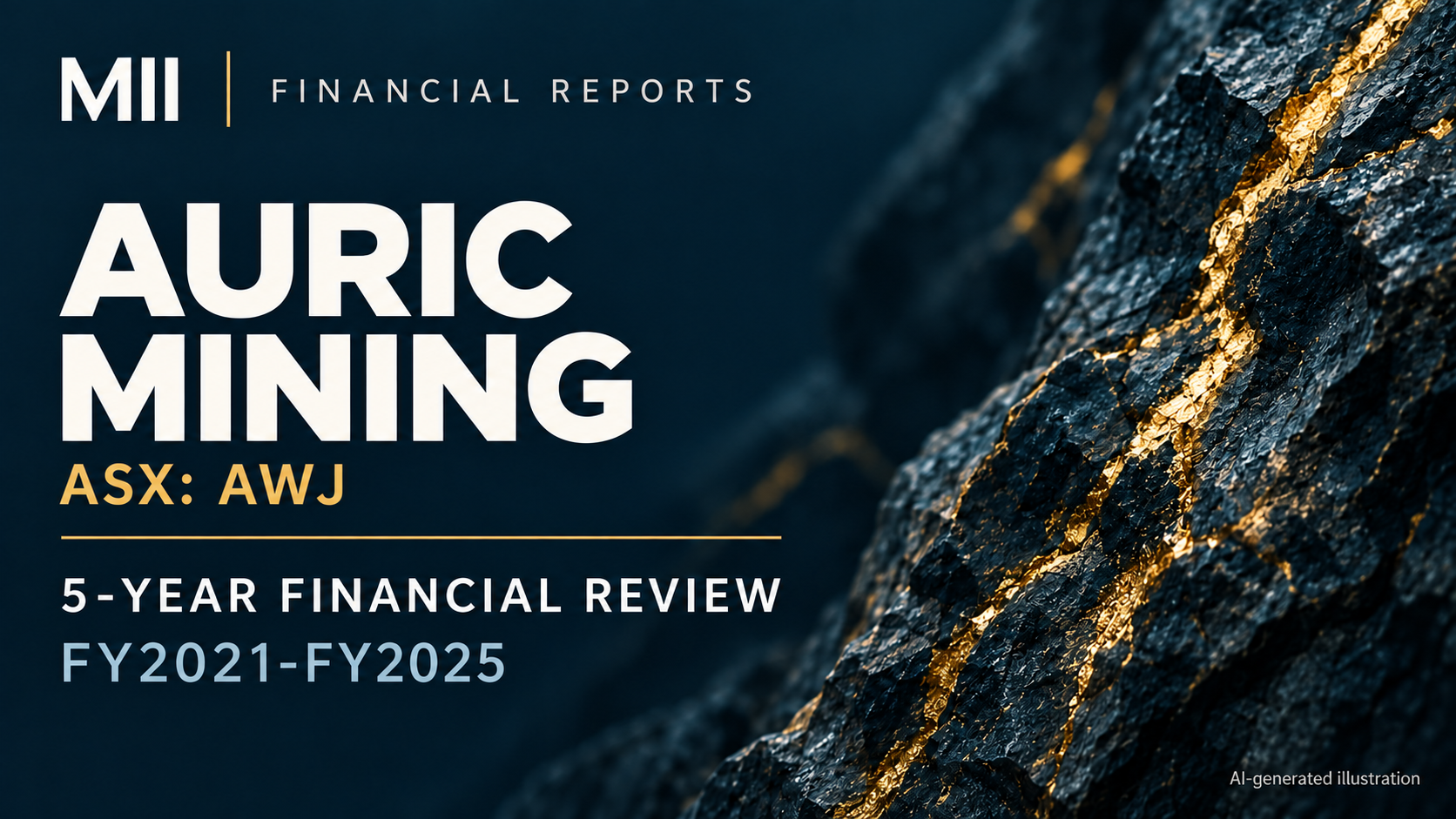 Auric Mining Limited (ASX: AWJ) financial review, FY2021-FY2025 — AI-generated illustration