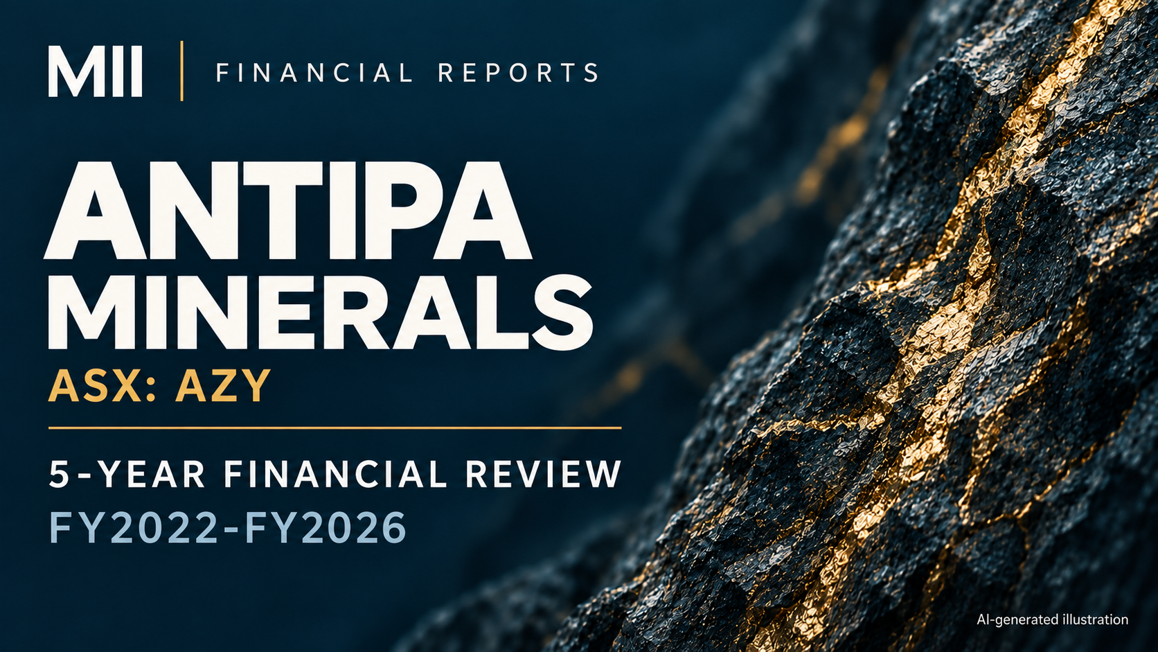 Antipa Minerals Limited (ASX: AZY) financial review, FY2022-FY2026 — AI-generated illustration