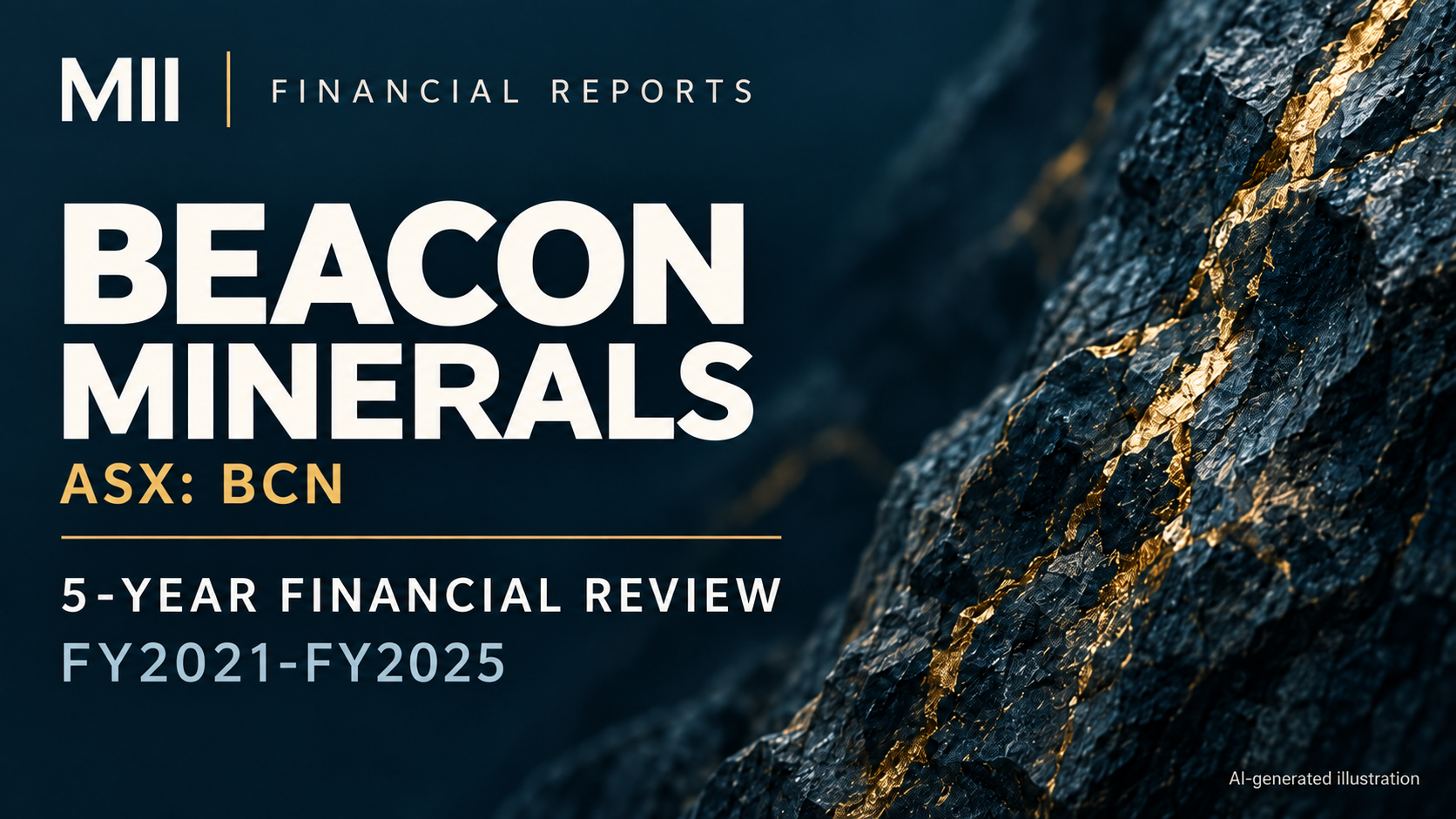 Beacon Minerals Limited (ASX: BCN) financial review, FY2021-FY2025 — AI-generated illustration