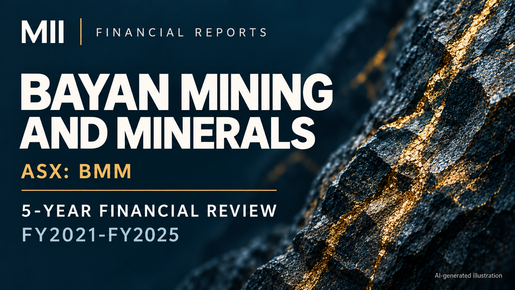 Bayan Mining and Minerals Limited (ASX: BMM) financial review, FY2021-FY2025 — AI-generated illustration