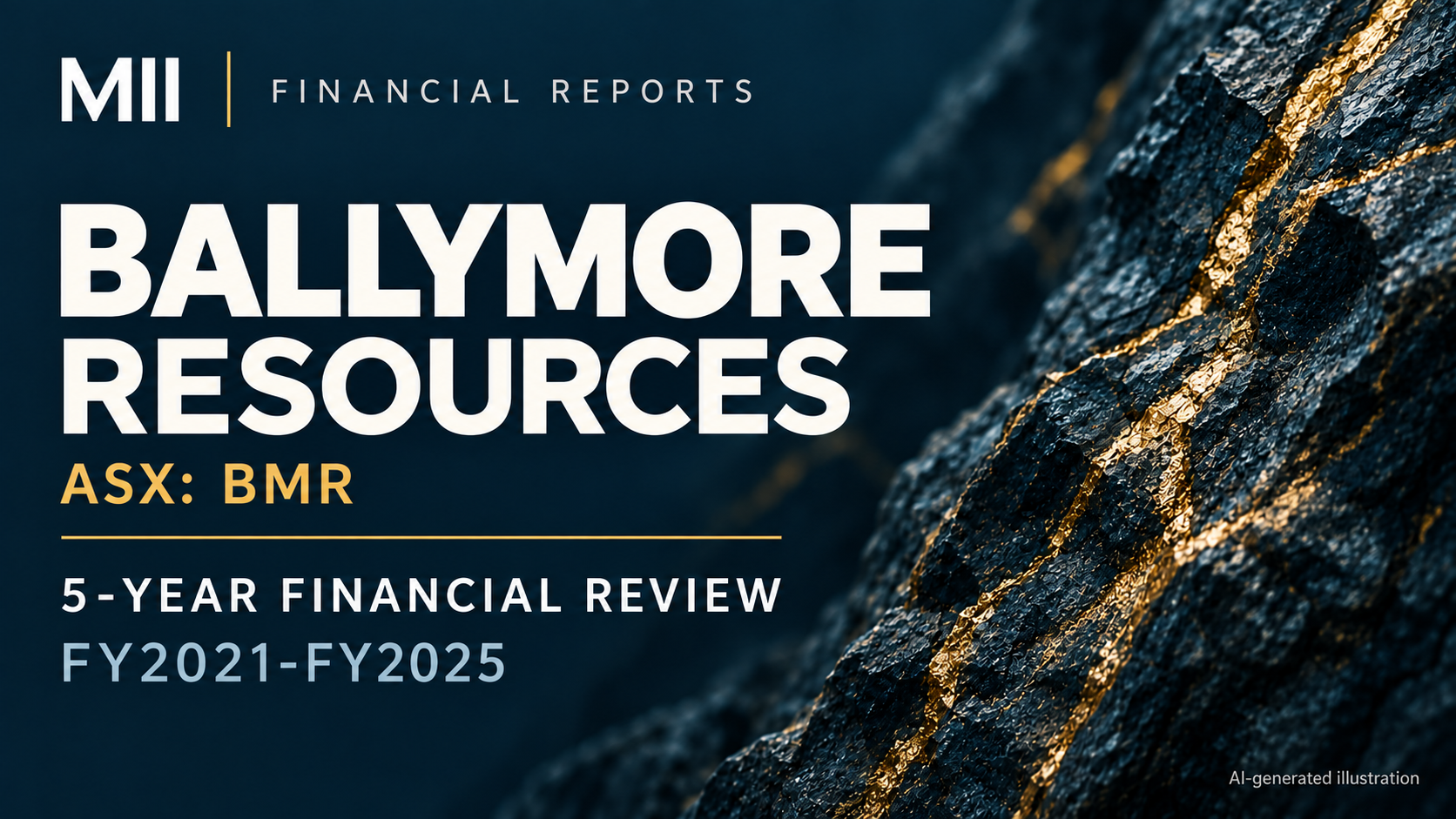 Ballymore Resources (ASX: BMR) financial review, FY2021-FY2025 — AI-generated illustration