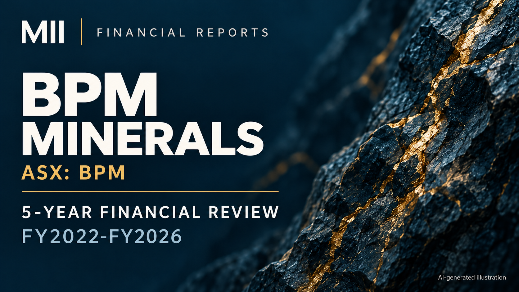 BPM Minerals (ASX: BPM) financial review, FY2022-FY2026 — AI-generated illustration