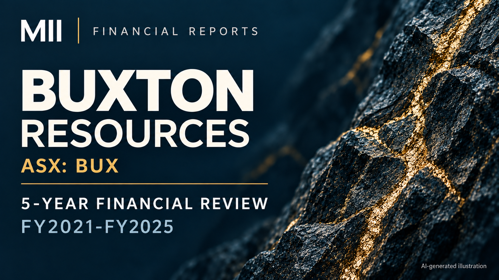 Buxton Resources (ASX: BUX) financial review, FY2021-FY2025 — AI-generated illustration