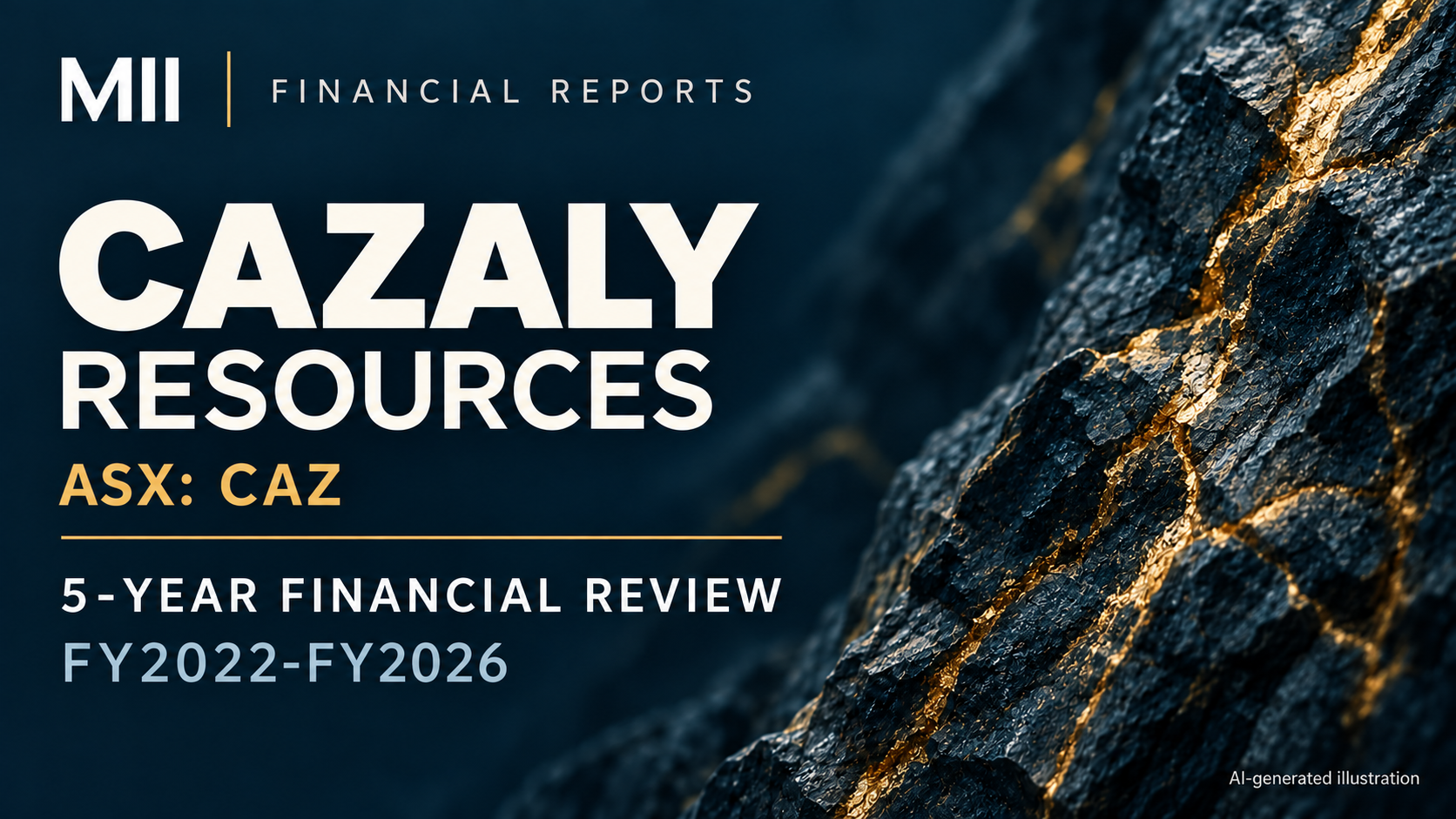 Cazaly Resources (ASX: CAZ) financial review, FY2022-FY2026 — AI-generated illustration