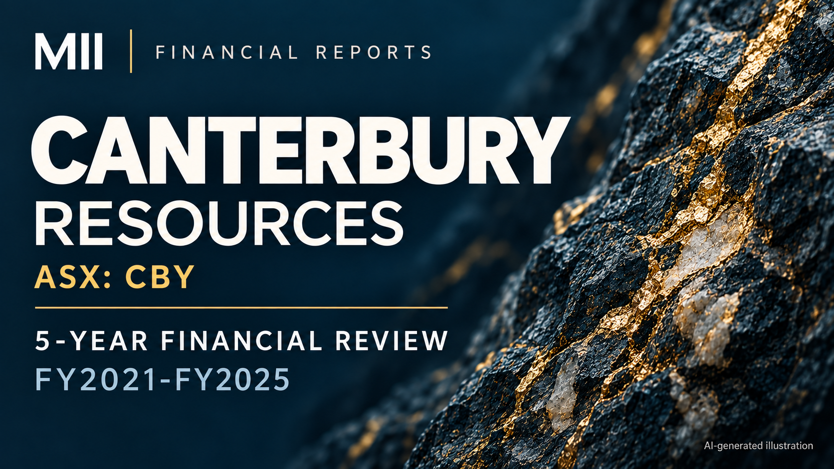 Canterbury Resources (ASX: CBY) financial review, FY2021-FY2025 — AI-generated illustration