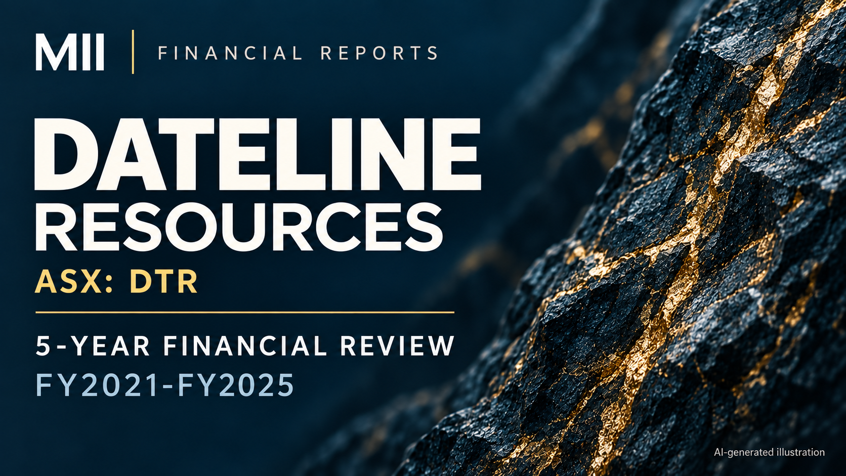 Dateline Resources (ASX: DTR) financial review, FY2021-FY2025 — AI-generated illustration