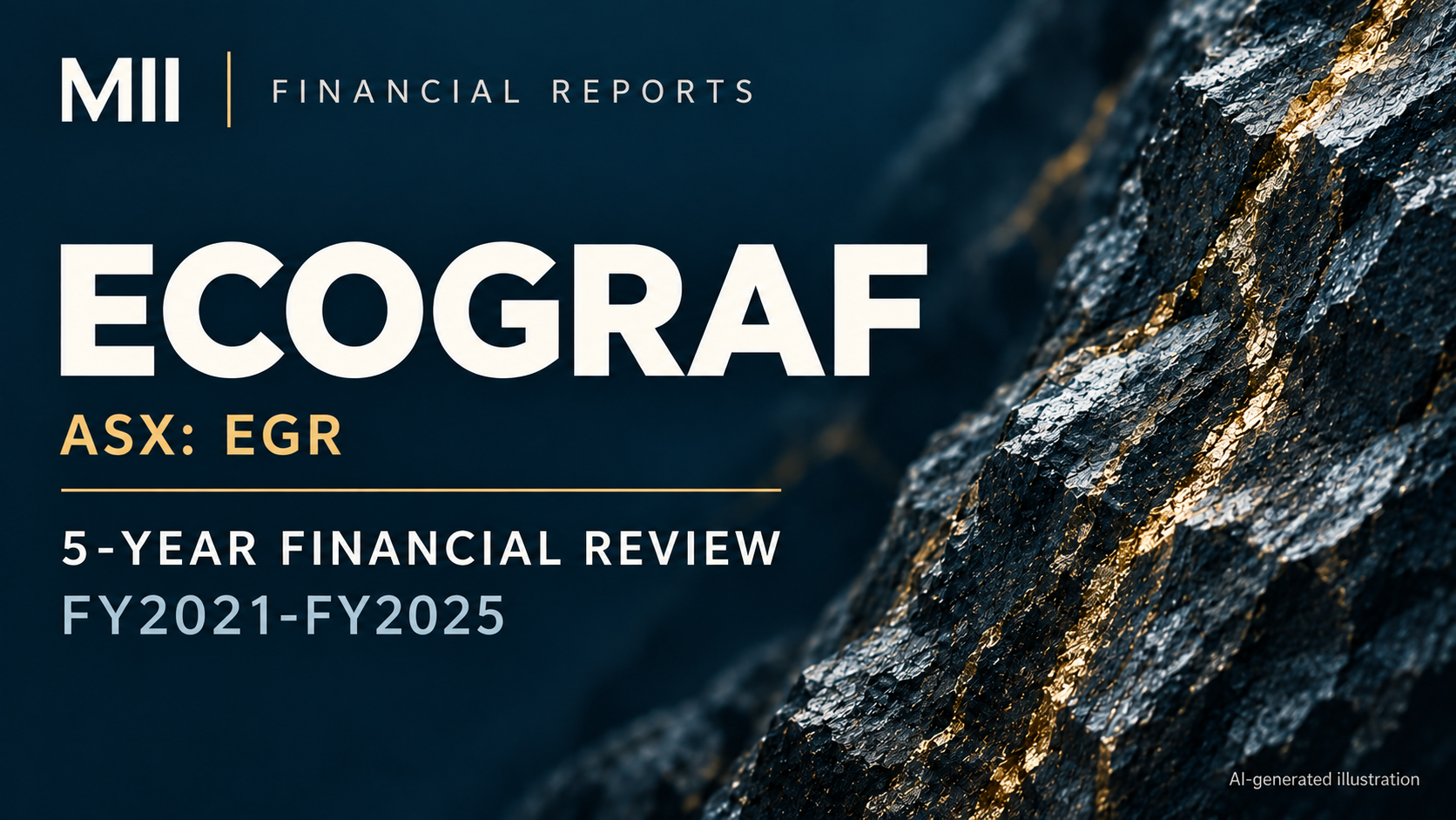 EcoGraf (ASX: EGR) financial review, FY2021-FY2025 — AI-generated illustration