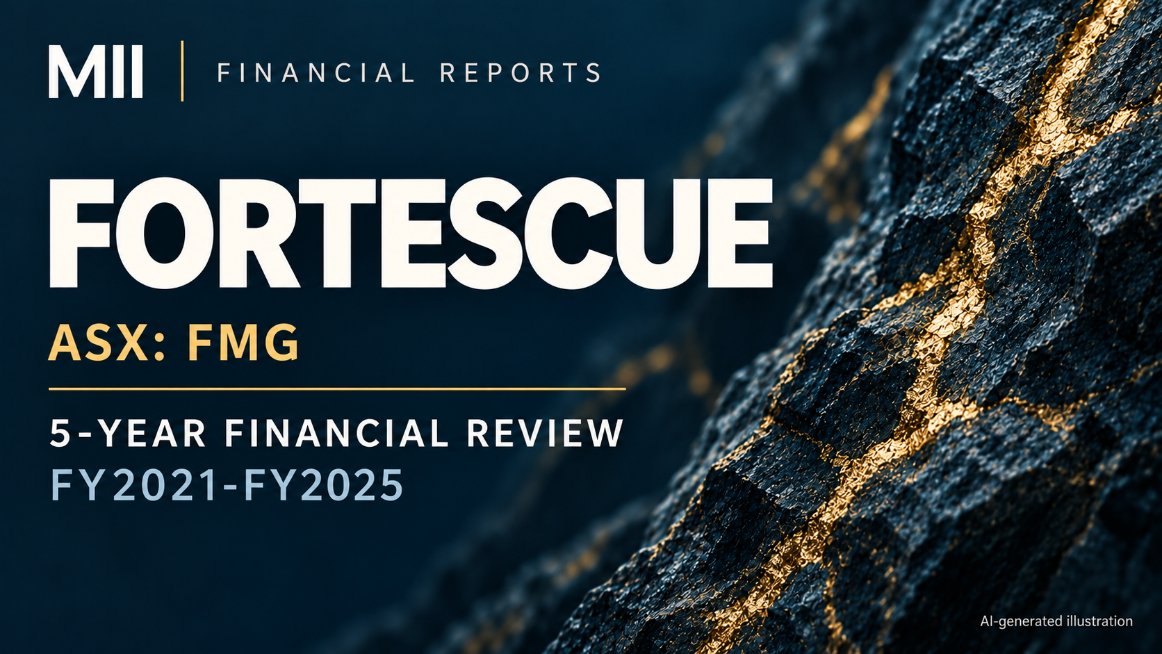 Fortescue Ltd (ASX: FMG) financial review, FY2021-FY2025 — AI-generated illustration