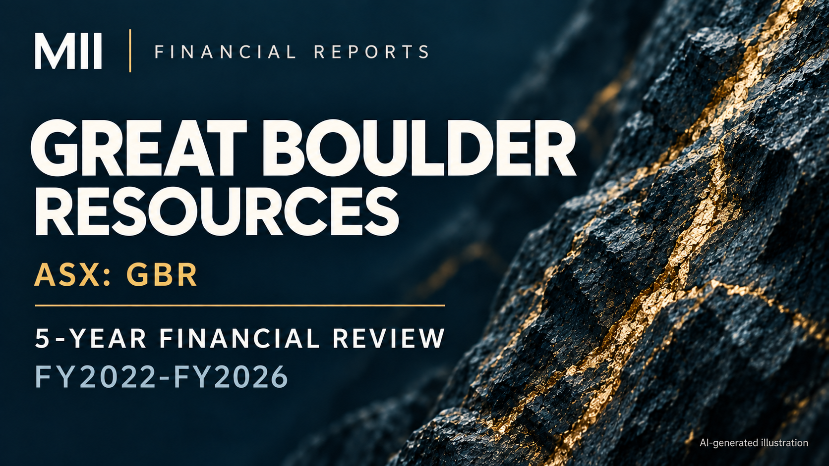 Great Boulder Resources (ASX: GBR) financial review, FY2022-FY2026 — AI-generated illustration