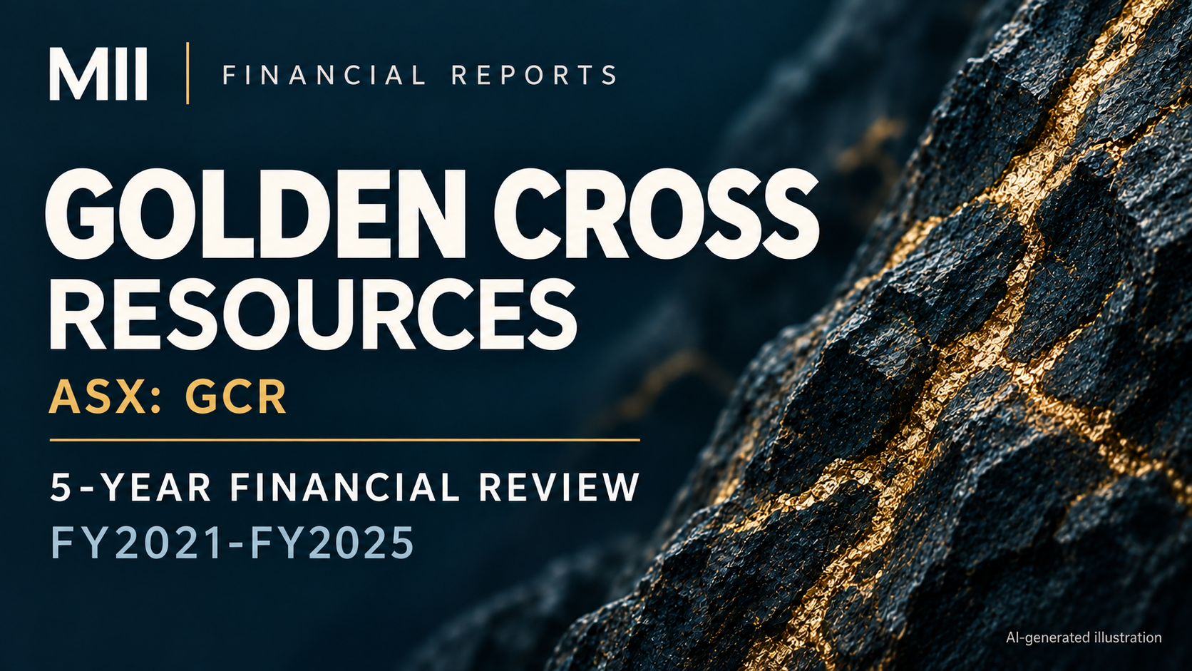 Golden Cross Resources (ASX: GCR) financial review, FY2021-FY2025 — AI-generated illustration