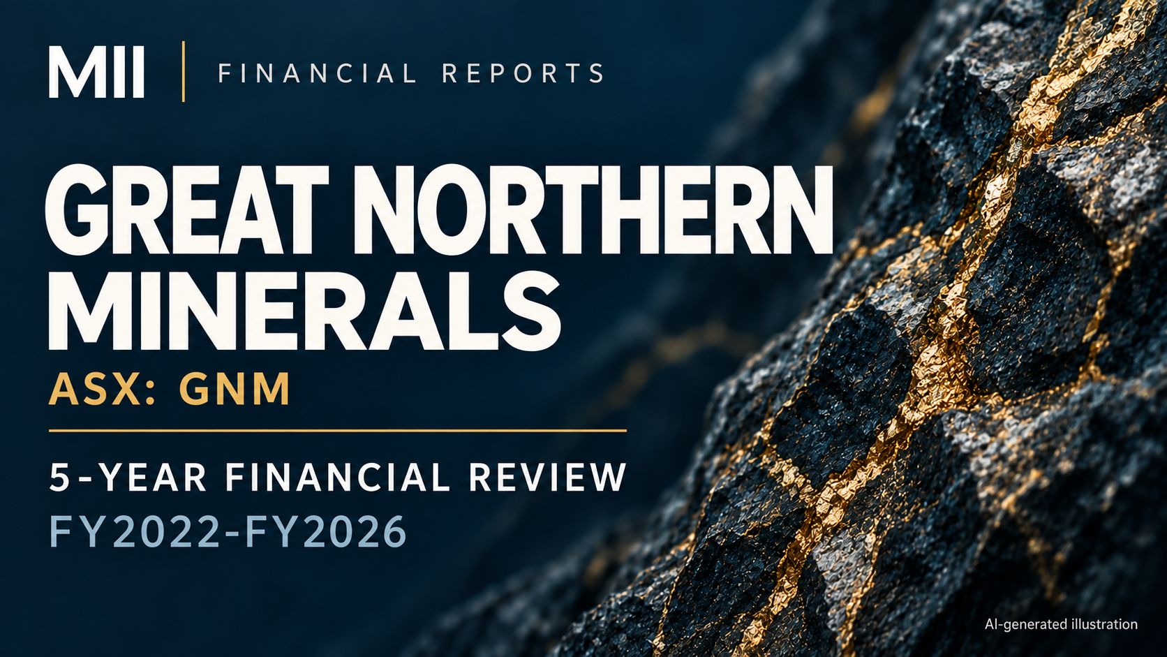 Great Northern Minerals (ASX: GNM) financial review, FY2022-FY2026 — AI-generated illustration