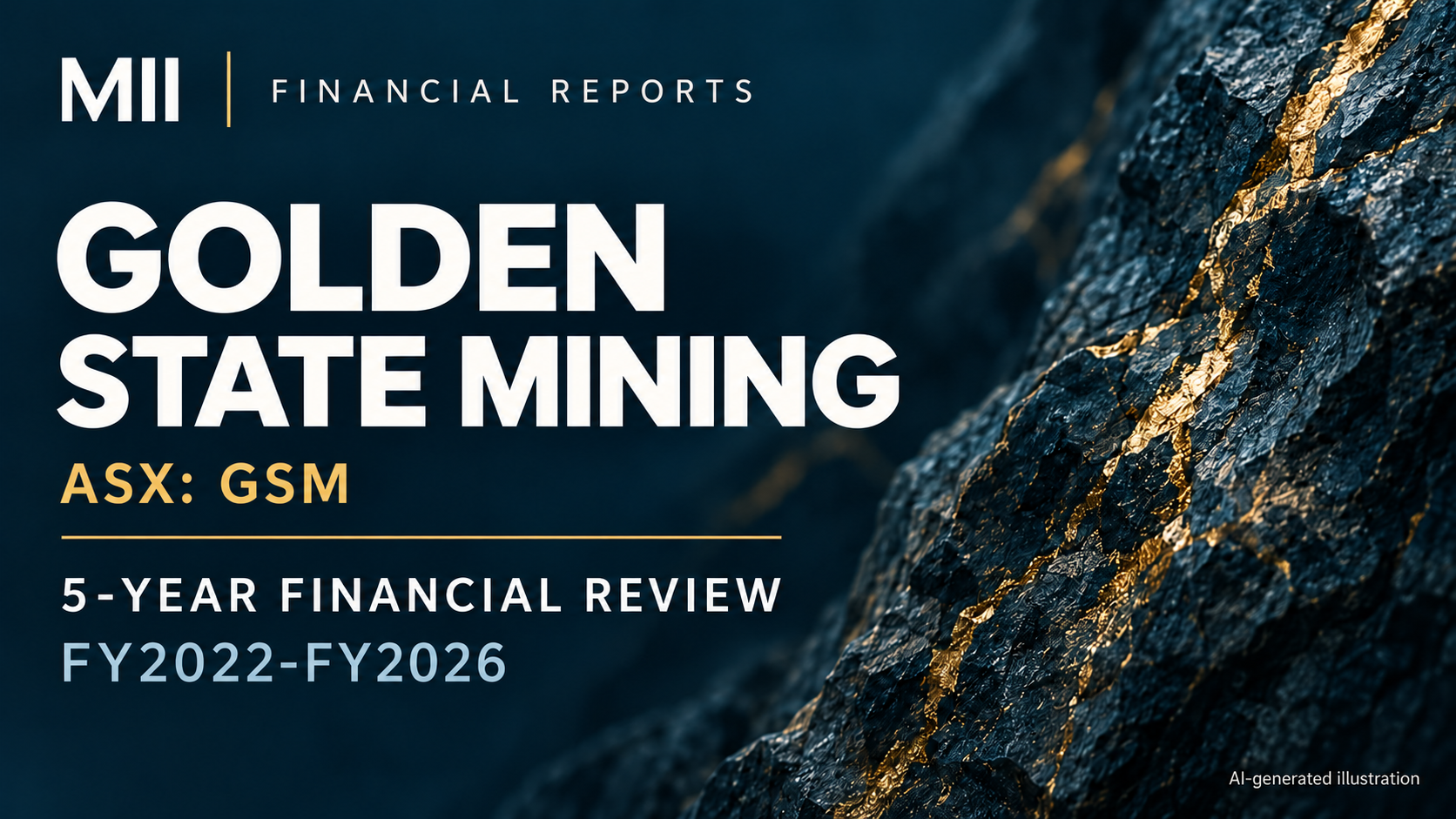 Golden State Mining Limited (ASX: GSM) financial review, FY2022-FY2026 — AI-generated illustration