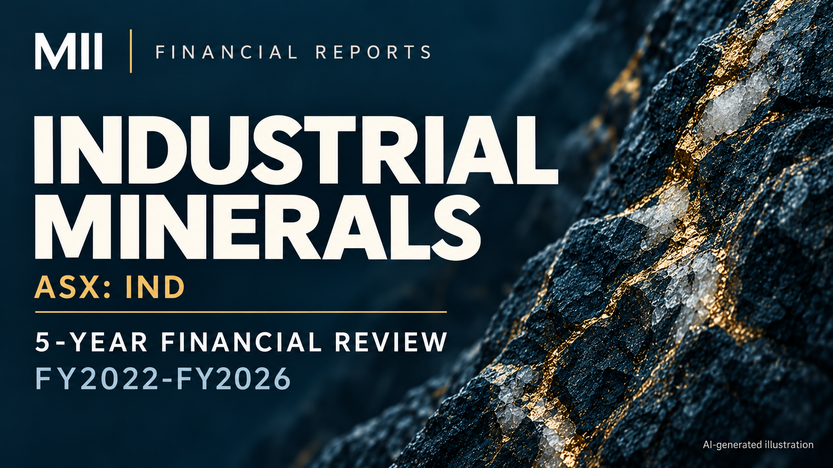 Industrial Minerals Ltd (ASX: IND) financial review, FY2022-FY2026 — AI-generated illustration