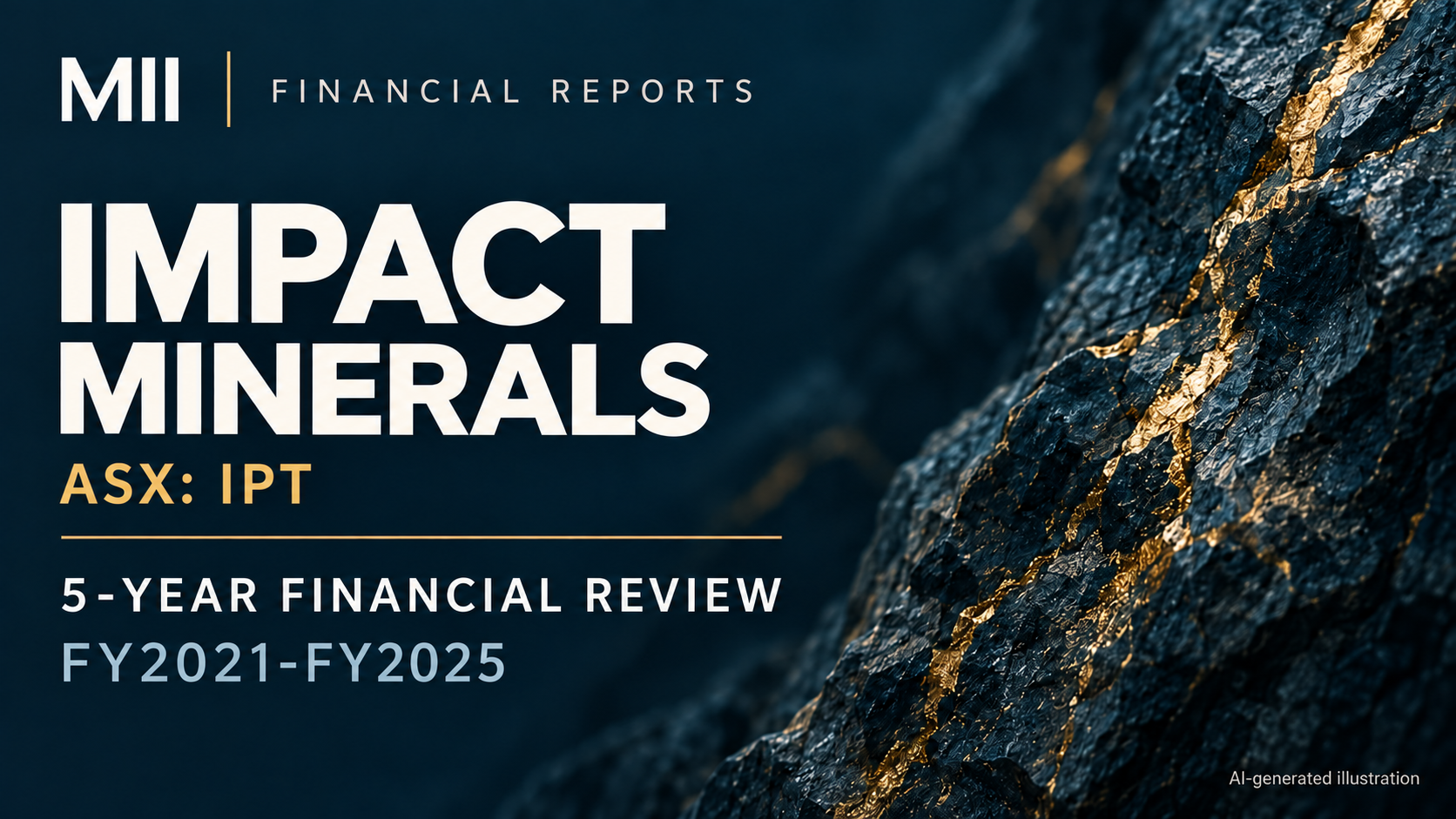 Impact Minerals Limited (ASX: IPT) financial review, FY2021-FY2025 — AI-generated illustration
