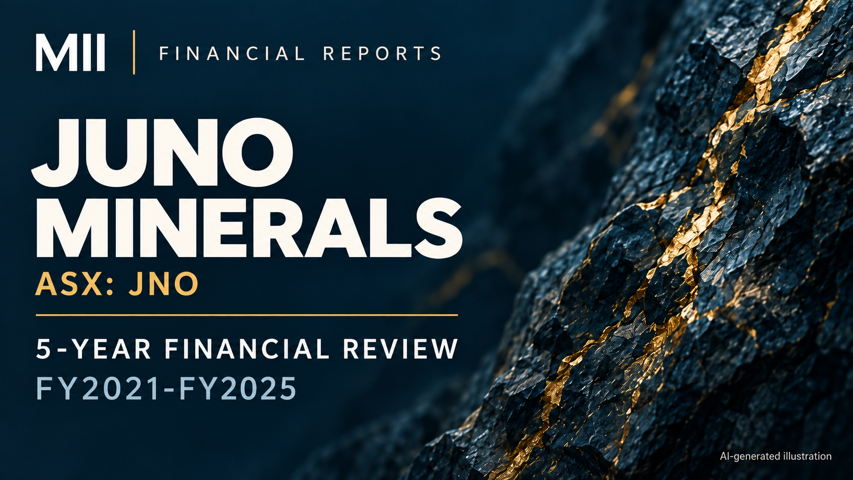 Juno Minerals Limited (ASX: JNO) financial review, FY2021-FY2025 — AI-generated illustration