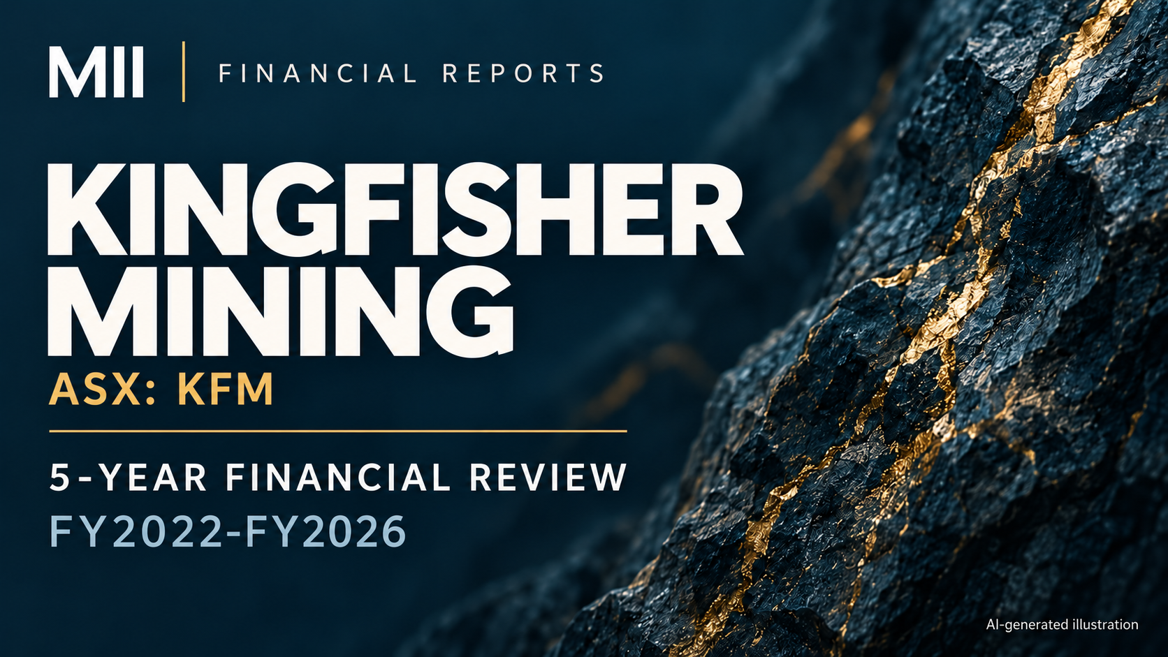 Kingfisher Mining Ltd (ASX: KFM) financial review, FY2022-FY2026 — AI-generated illustration