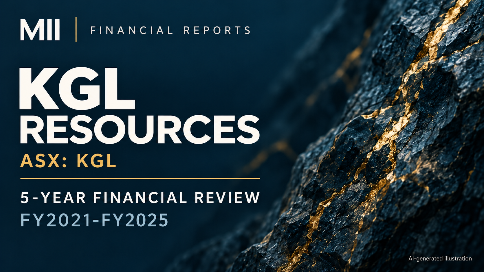 KGL Resources Limited (ASX: KGL) financial review, FY2021-FY2025 — AI-generated illustration