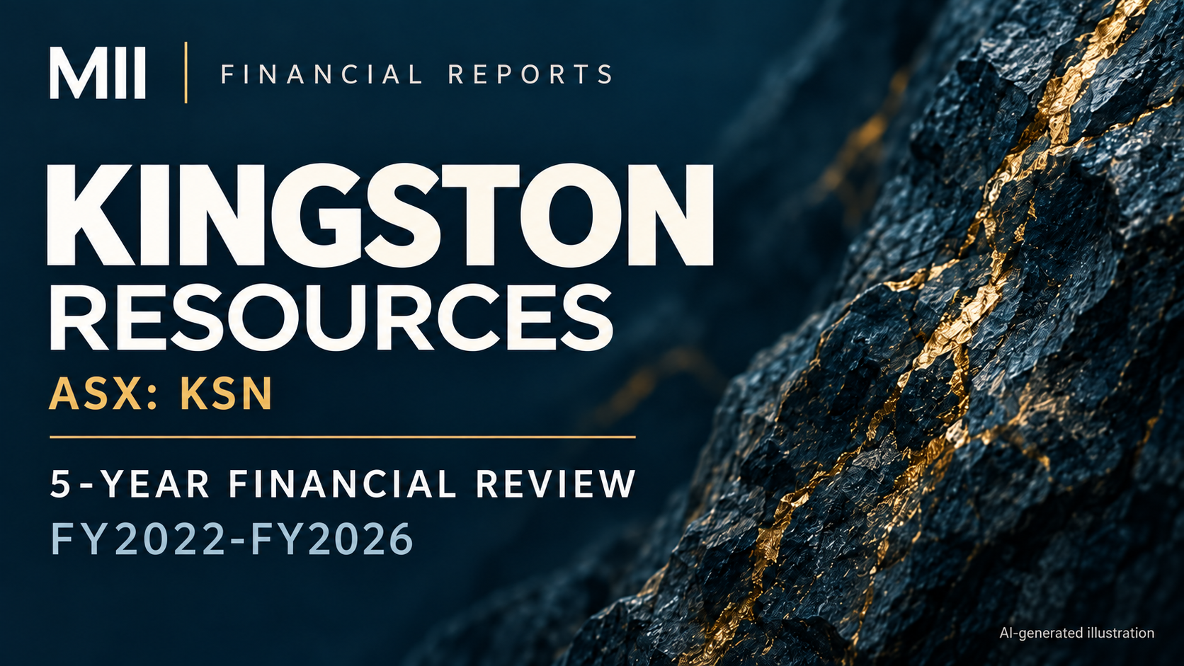 Kingston Resources Limited (ASX: KSN) financial review, FY2022-FY2026 — AI-generated illustration