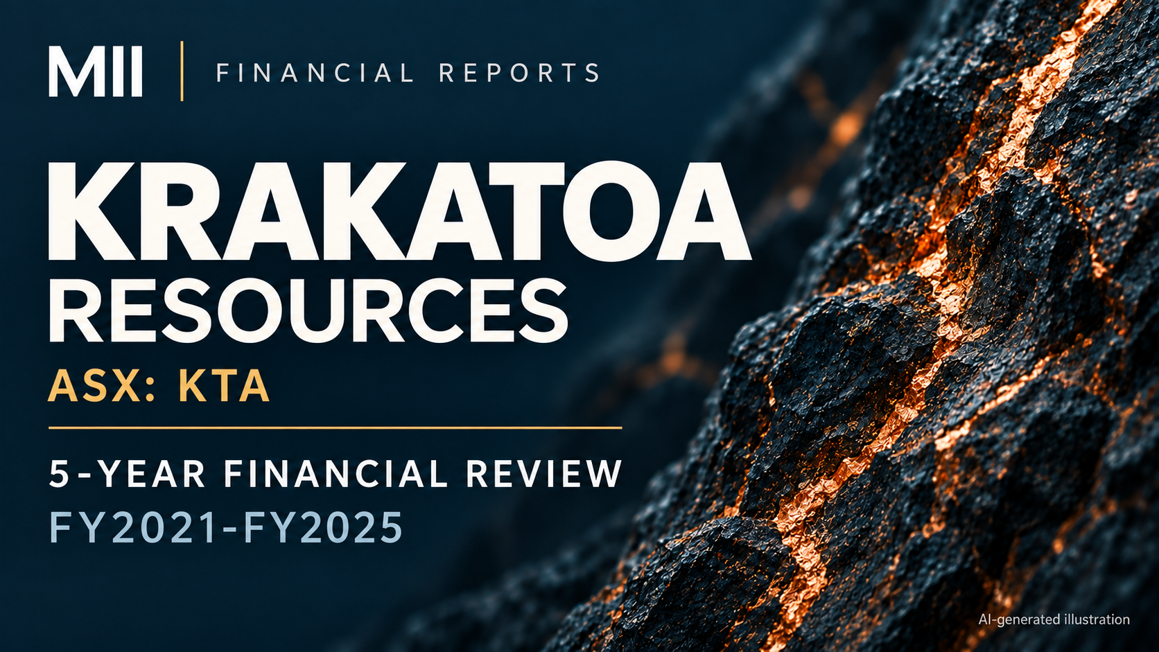 Krakatoa Resources Limited (ASX: KTA) financial review, FY2021-FY2025 — AI-generated illustration