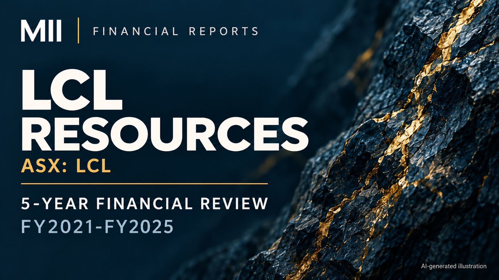 LCL Resources Limited (ASX: LCL) financial review, FY2021-FY2025 — AI-generated illustration
