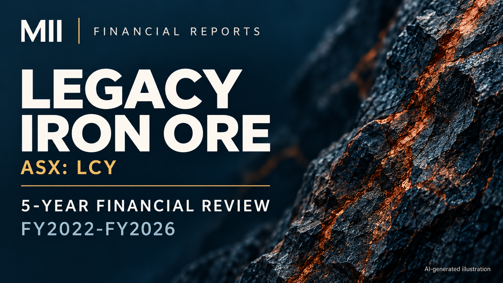 Legacy Iron Ore Limited (ASX: LCY) financial review, FY2022-FY2026 — AI-generated illustration