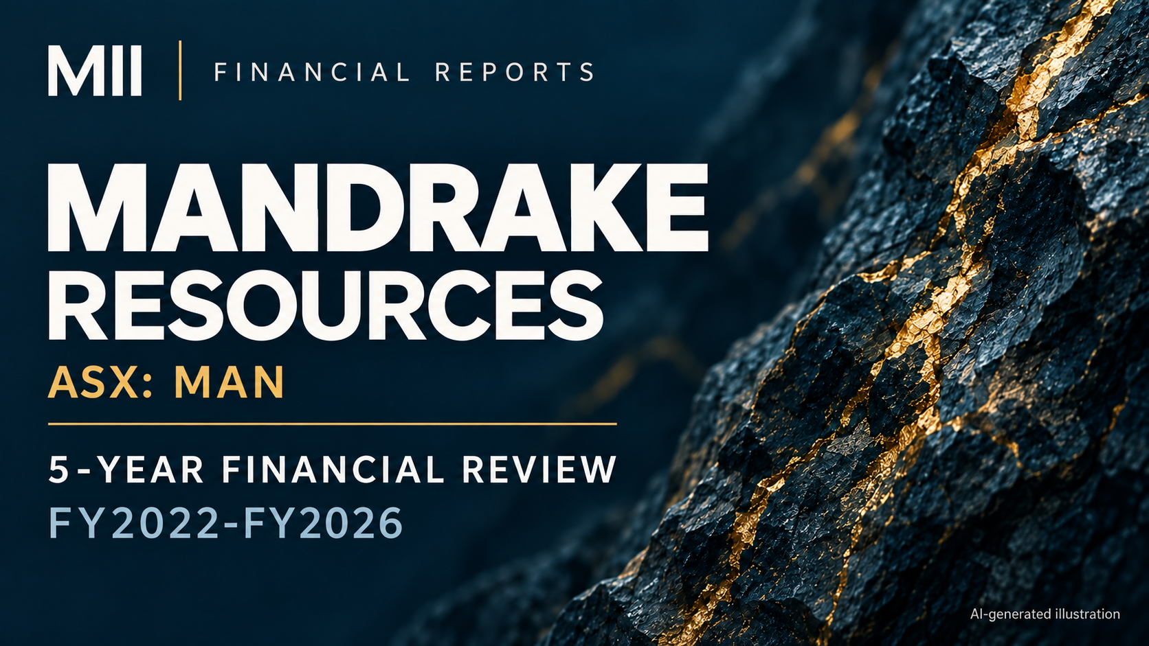 Mandrake Resources Limited (ASX: MAN) financial review, FY2022-FY2026 — AI-generated illustration
