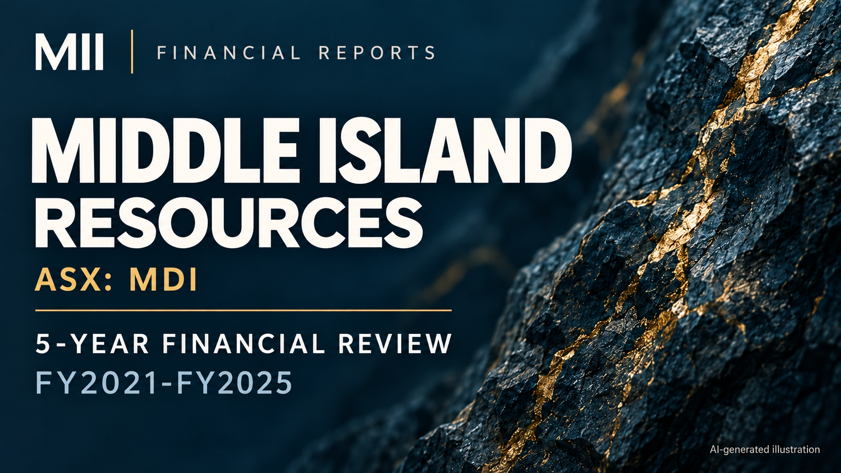 Middle Island Resources Limited (ASX: MDI) financial review, FY2021-FY2025 — AI-generated illustration