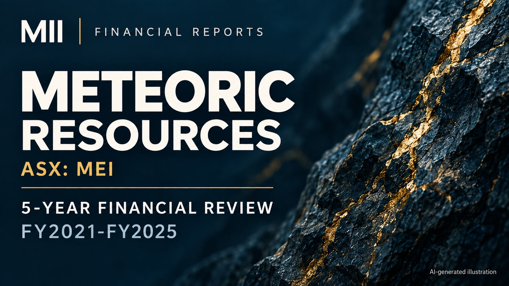 Meteoric Resources Limited (ASX: MEI) financial review, FY2021-FY2025 — AI-generated illustration