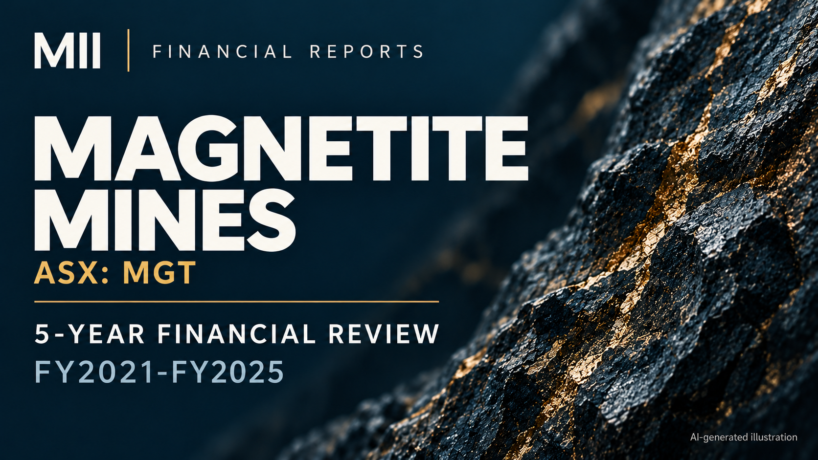 Magnetite Mines Limited (ASX: MGT) financial review, FY2021-FY2025 — AI-generated illustration