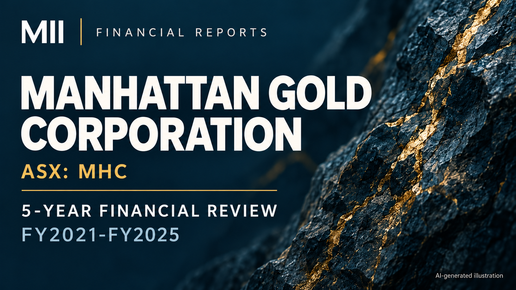 Manhattan Gold Corporation Limited (ASX: MHC) financial review, FY2021-FY2025 — AI-generated illustration