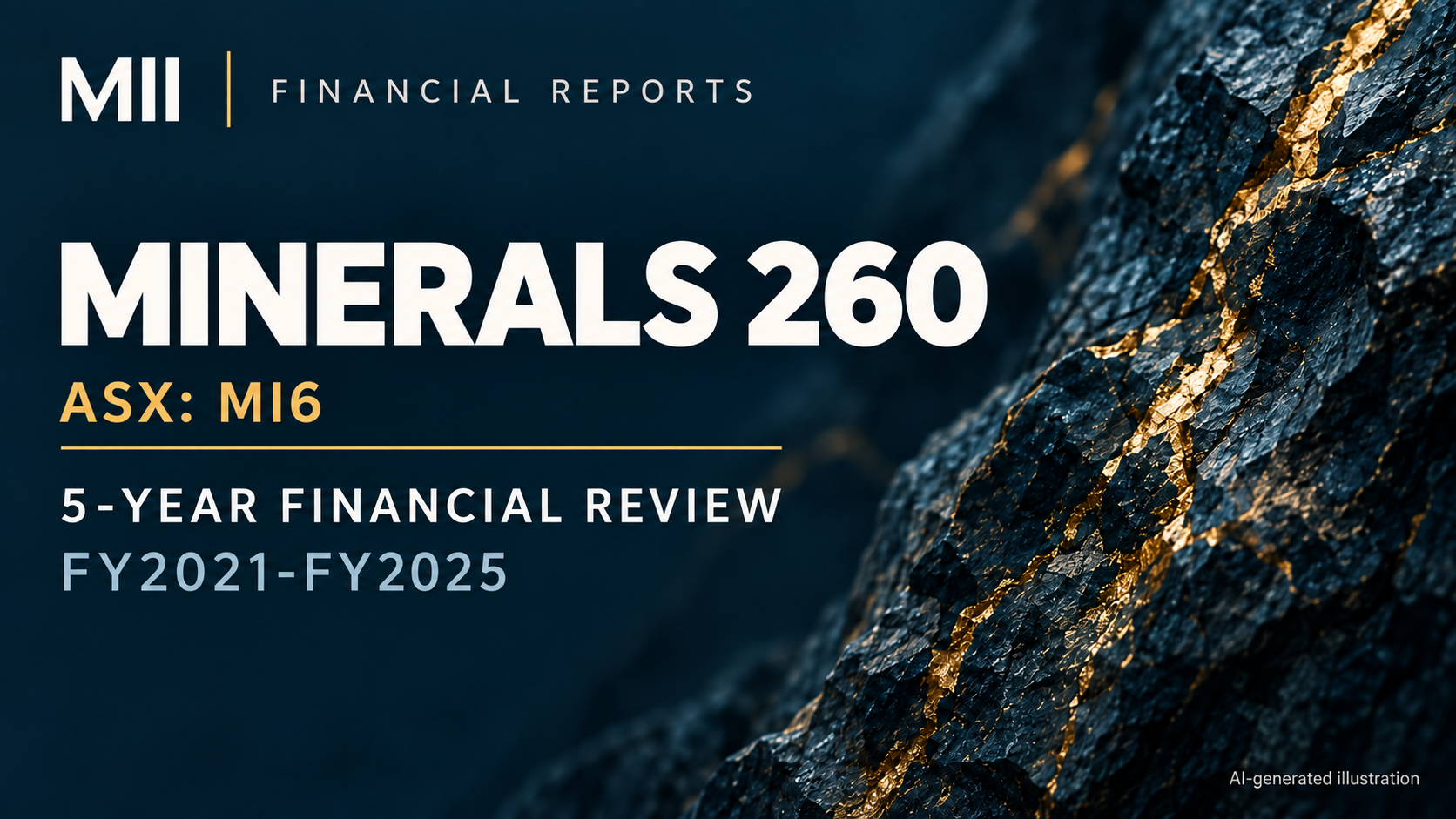 Minerals 260 Limited (ASX: MI6) financial review, FY2021-FY2025 — AI-generated illustration